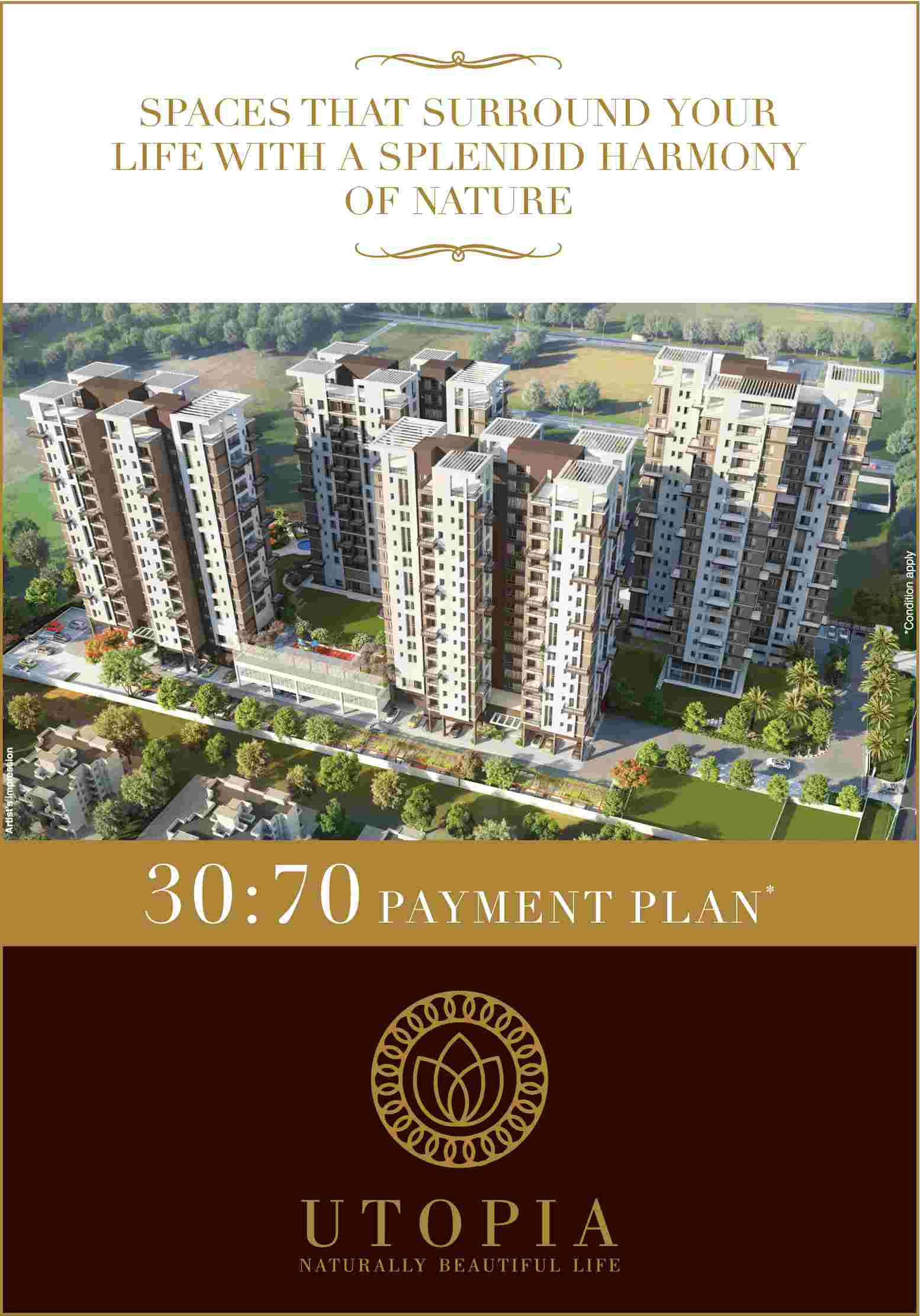 Book home with 30:70 payment plan at Shivom Utopia in Kolkata